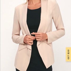 Lulus Miss Punctuality Taupe lightweight Blazer